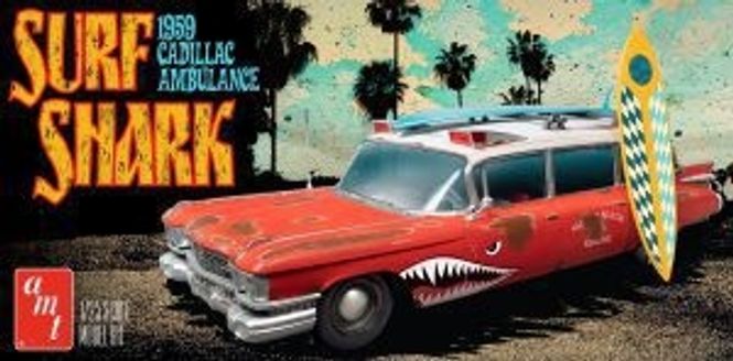 Huvudbild 1959 CADILLAC AMBULANCE-SURF SHARK. SKALA 1/25