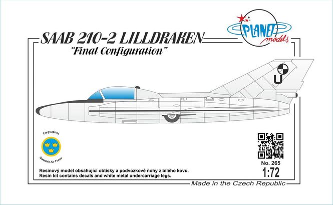 Huvudbild 1/72 SAAB 210-II Lilldraken Final Configuration
