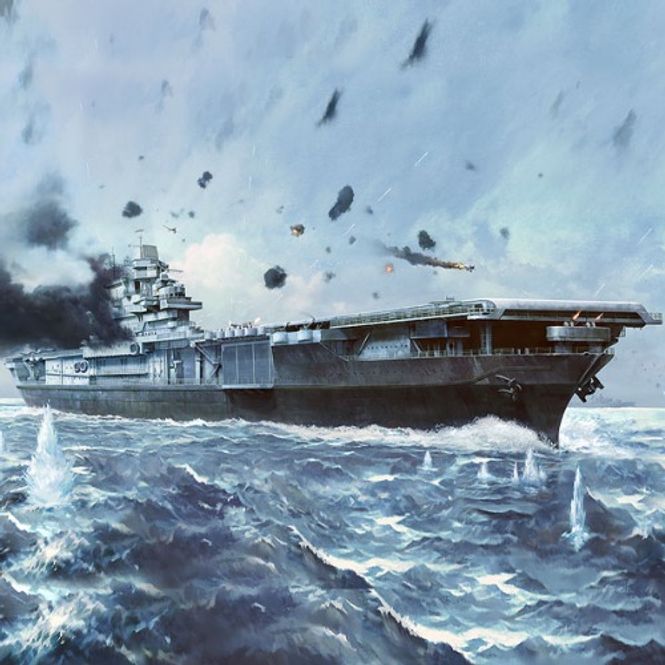 Huvudbild [1/700] 14229 USS Yorktown CV-5 (Released ...
