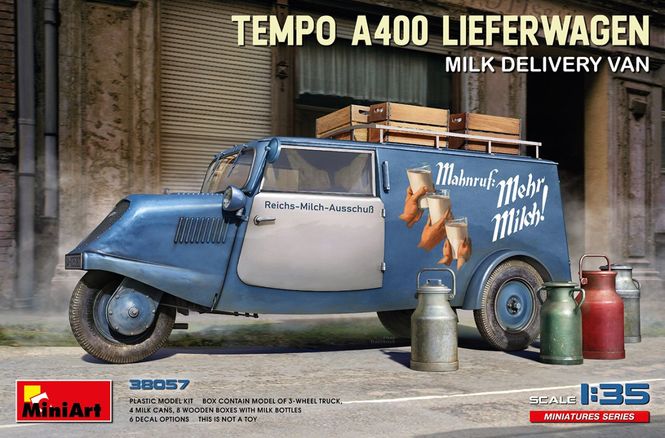 Huvudbild MiniArt Tempo A400 Lieferwagen Mælkebil 1/35