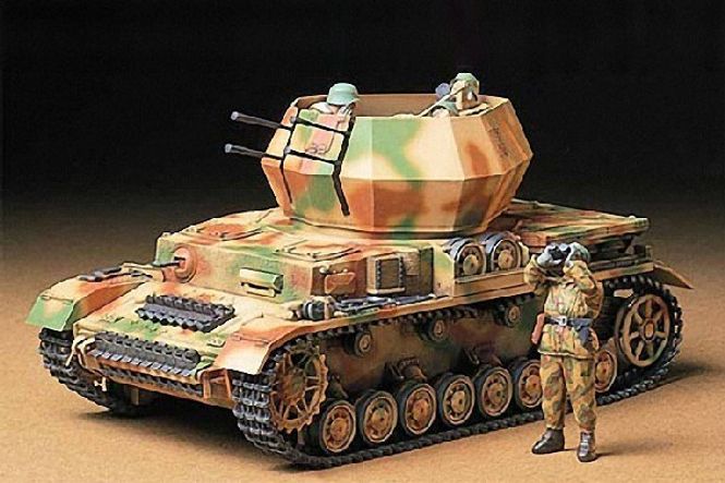 Huvudbild GERMAN FLAKPANZER IV WIRBELWIND MED 4 FIGURER. ...