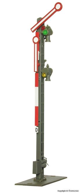 Huvudbild 4532 H0 Semafor hemsignal, smal mast, med 2 ...