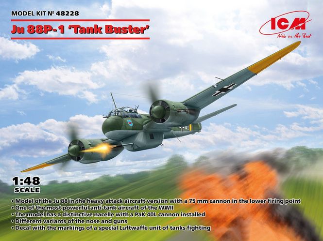 Huvudbild 1/48 Ju 88P-1 Tank Buster
