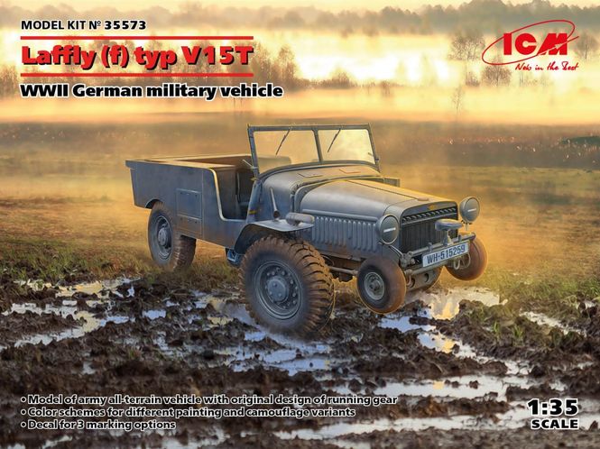 Huvudbild  Laffly (f) typ V15T WWII tysk militær køretøj ...